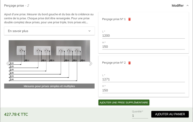 Mesurer une prise pour une crésdence